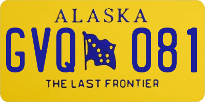 AK license plate GVQ081