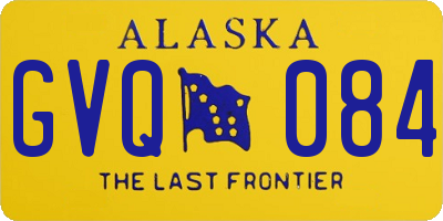 AK license plate GVQ084