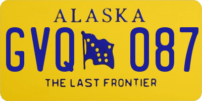 AK license plate GVQ087