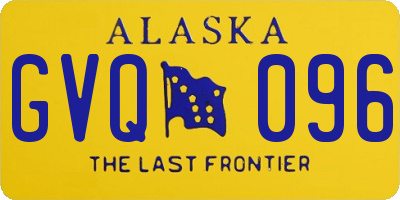 AK license plate GVQ096