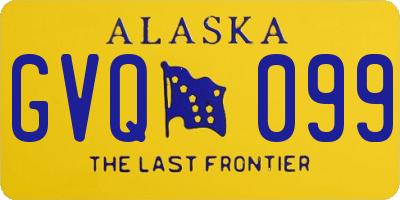 AK license plate GVQ099