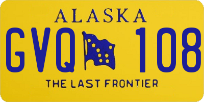 AK license plate GVQ108
