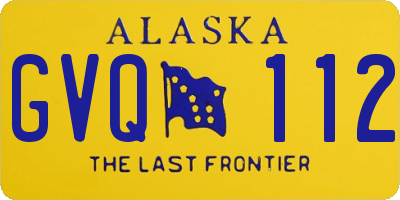 AK license plate GVQ112