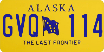 AK license plate GVQ114