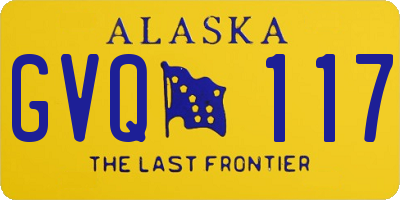 AK license plate GVQ117