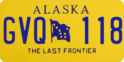AK license plate GVQ118