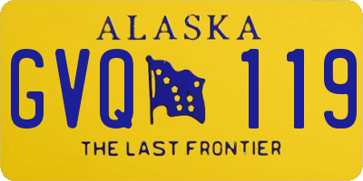 AK license plate GVQ119
