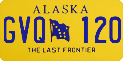 AK license plate GVQ120