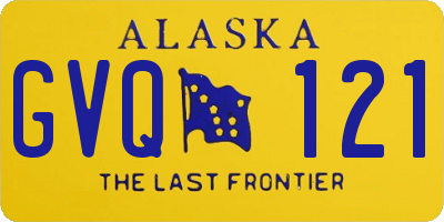 AK license plate GVQ121
