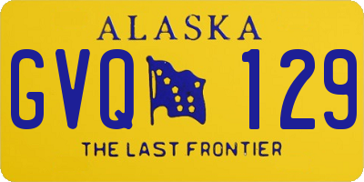 AK license plate GVQ129
