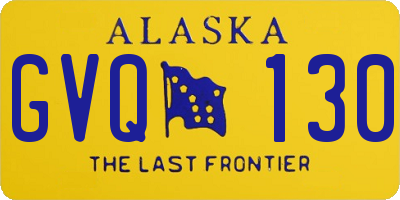 AK license plate GVQ130