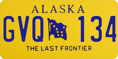 AK license plate GVQ134