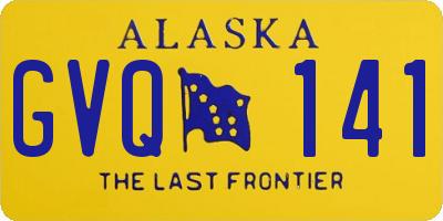 AK license plate GVQ141