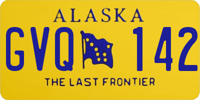 AK license plate GVQ142