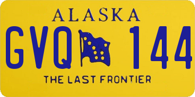 AK license plate GVQ144