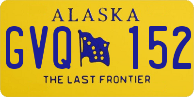 AK license plate GVQ152