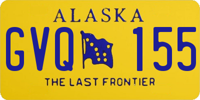 AK license plate GVQ155