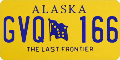 AK license plate GVQ166
