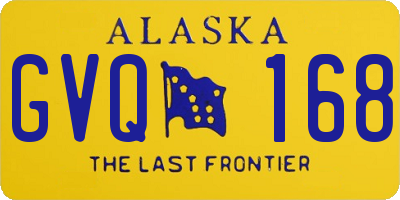 AK license plate GVQ168