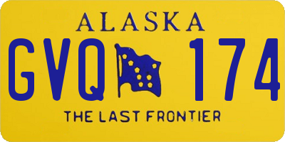AK license plate GVQ174