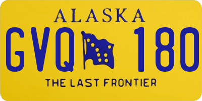 AK license plate GVQ180