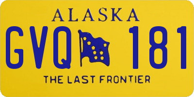 AK license plate GVQ181