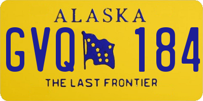 AK license plate GVQ184