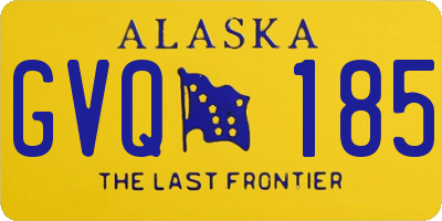 AK license plate GVQ185