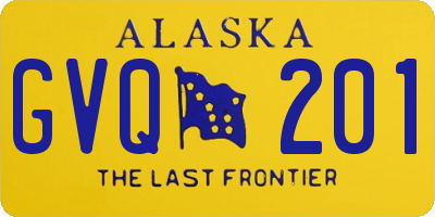 AK license plate GVQ201