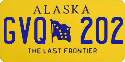 AK license plate GVQ202