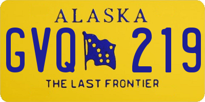 AK license plate GVQ219