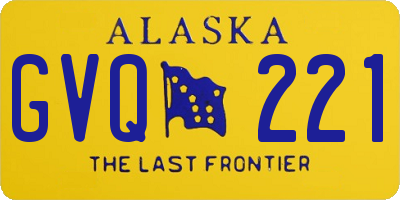 AK license plate GVQ221