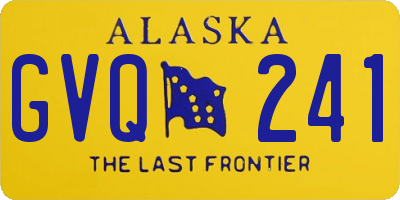 AK license plate GVQ241