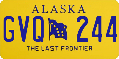 AK license plate GVQ244