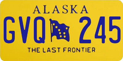 AK license plate GVQ245