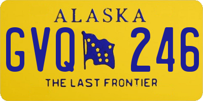 AK license plate GVQ246