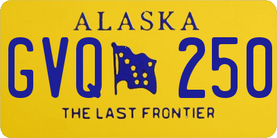 AK license plate GVQ250