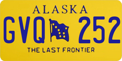 AK license plate GVQ252