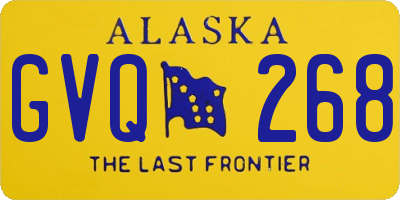 AK license plate GVQ268