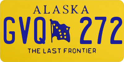 AK license plate GVQ272