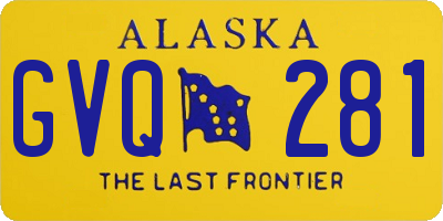 AK license plate GVQ281