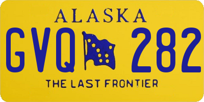 AK license plate GVQ282