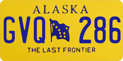 AK license plate GVQ286