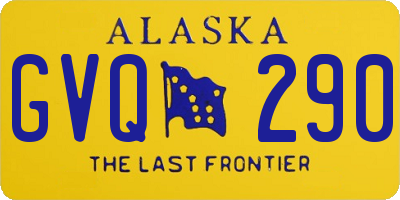 AK license plate GVQ290