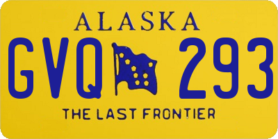 AK license plate GVQ293
