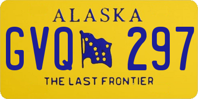 AK license plate GVQ297