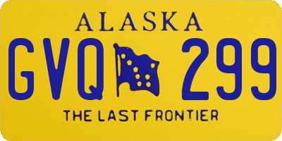 AK license plate GVQ299