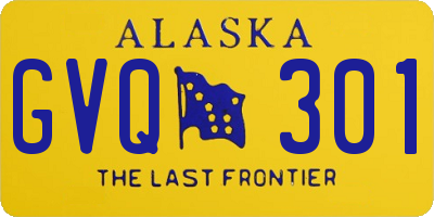 AK license plate GVQ301