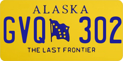 AK license plate GVQ302