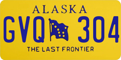 AK license plate GVQ304